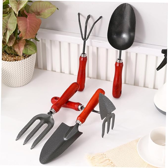 Garden Tool with Ergonomic Handles Lightweight Planting Shovels and Rake for Flower Beds and Outdoor Gardening Polished Edges for Easy Digging and Soil Loosening