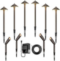 GOODSMANN Landscape Light 10 Pack Pro Light Set Waterproof Low Voltage Lighting Halogen Bulb (Pathway Light&ampSpotlight&ampPower Pack&ampCable Wire)
