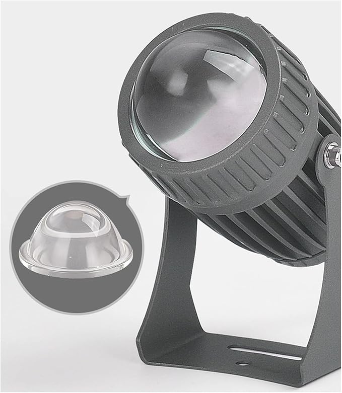 Rotation Spotlight - Narrow Beam Floodlights 10W Led Beam Light IP67 Waterproof Remote Lighting Spotlights Adjustable Beam Angle Up Lights for Building Exterior Weddings(220V)