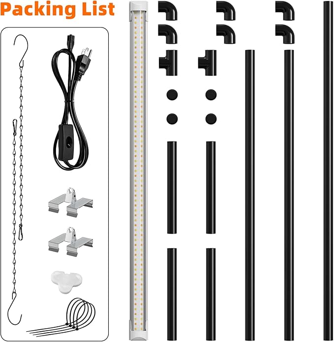 Bstrip Grow Light Stand 2ft 24W Grow Light for Indoor Growing Full Spectrum LED Plant Light for Seed Starting Height Adjustable Large 29.5 L x 18.3 W x 26.0 H
