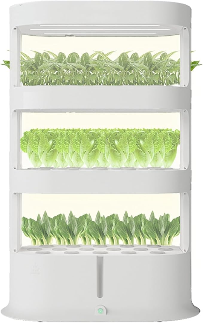 Hydroponics Growing System Indoor Vertical Tower System KitHydroponic Germination Kit for Gardening Lover(White)