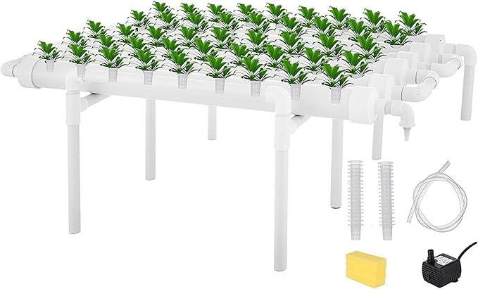 54 Holes Hydroponic Piping Grow Kit Planting Tools Gardening System Nursery Pot Hydroponic Soilless Plant Growing Systems Vegetable Planting Grow Kit Rack 100-240V
