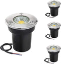 4-Pack 3W COB LED Underground Lights - IP67 Waterproof Garden Spotlights for Landscape Pathway Natural White 110V &amp Warm White 220V