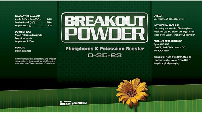 Aptus AP46005 Breakout Powder (5 Satchels/cs) Phosphorus and Potassium Booster Nutrient
