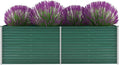 Garden Raised BedFlowerpotsPlantersRaised Garden PlanterRaised Planter Boxfor Indoor Outdoor VegetablesFruitsPotatoFlowersGalvanized Steel 94.5x31.5x31.3 Green