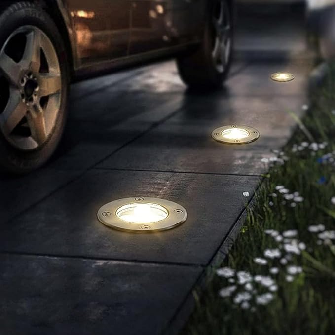 Colour Changing Floor Lamp - Spotlight Waterproof Adjustable Brightness Recessed Floor Spotlight for Garden Gazebo(Purple18W) (Purple 24W)