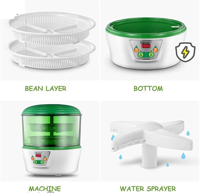 Electric Bean Sprout Machine 3 Layers Intelligent Seed Germination Kit Bean Sprout Machine Electric Seed Sprouting Seedling Tools