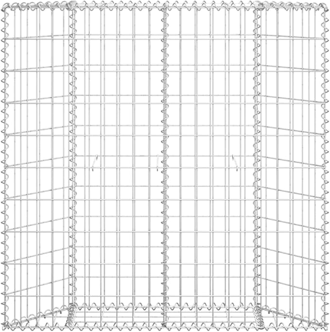YAFF Trapezium Gabion Raised Bed Galvanized Steel 39.4x7.9x39.4 (18.92lbs)