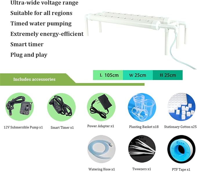 Hydroponics Growing System Kit Balcony-Type Hydroponic Vegetable Growing MachineSingle-Layer Hydroponic Planting RackPVC-Pipe Hydroponic Garden Plantingfor VegetablesFruitsHerbA