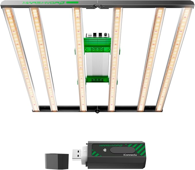 MARS HYDRO 2025 New Version FC-E4800 Foldable LED Grow Light 4x4ft Full Spectrum Grow Light Bar 480Watt and iConnectu Controller