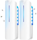 Fruit Fly Traps Indoor for Home: Plug in Mosquito Bug Zapper Gnat Moth Catcher with 9W Night UV Light 2 Devices 20 Sticky Glue Board Refills for Indoors Flying Insect Trap
