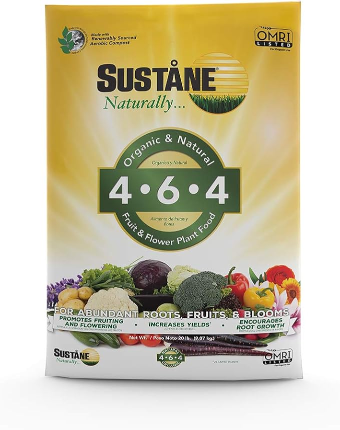Sustane All Natural Flower and Vegetable Plant Food 20-Pound