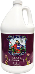 Neptune's Harvest Rose &amp Flowering Fertilizer (2-6-4) - 1 Gallon - Organic Liquid Rose Food for Vibrant Blooms &amp Growth - Promotes Healthy Foliage - Ideal Fertilizer for Indoor &amp Outdoor U