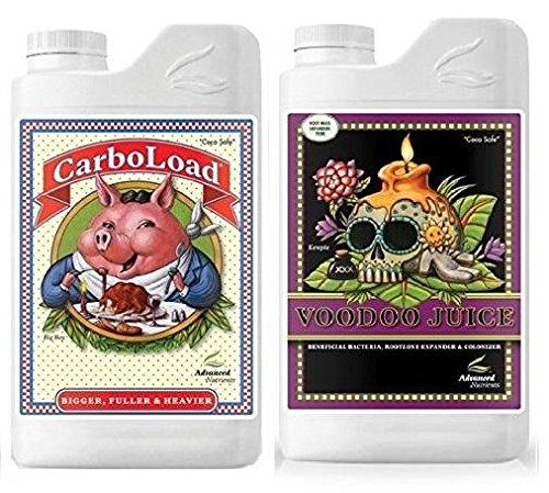 Advanced Nutrients Voodoo Juice and Carboload 4 Liter Bundle with Conversion Chart and 3ml Pipette
