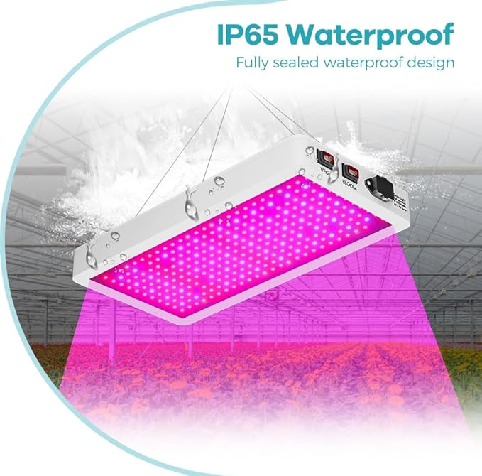 4PCS 1500W Red-Blue LED Plant Grow Lights Full-Spectrum Has Veg And Bloom Modes supports Dimming Applies to Indoor Planting Comes with A Panel AC100-277V includes UV and IR Fits Greenhouses Grow Tents