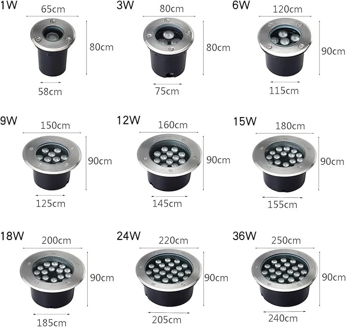 LED Underground Light - 24V Low Voltage Landscape Lamp IP65 Waterproof Embedded Garden Ground Lights for Pathway Patio Driveway Step Deck Landscape Lighting(Warm Light3W)