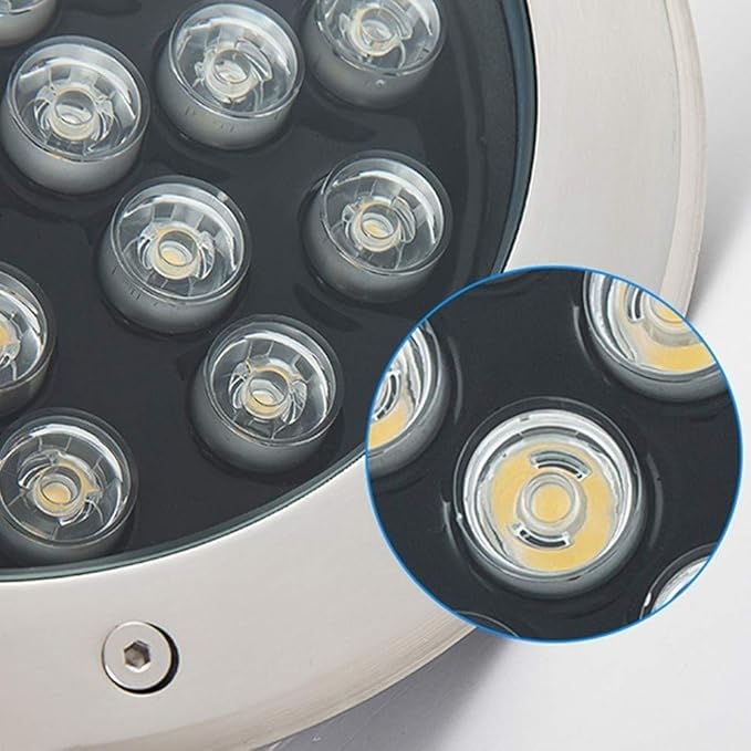 15W LED Embedded Underground Light IP68 Waterproof and Dustproof Indoor and Outdoor Landscape Lighting Fixtures Garden Courtyard Lawn Spotlight Waterproof Buried Light Pool Light Fittings