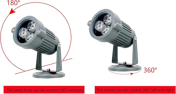 Kiven LED Outdoor Landscape with Automatic Timer 3W Spotlight Fixture Waterproof 110V with Plug Cast-Aluminum IP65 Warm White Ground Lights Garden Decoration Wall Light for Patio Pathway Lawn Yard