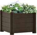 Garden Raised Bed Horse Trough planters Planter Boxes Standing Planter Gardening Box Suitable for Corridor Courtyard Nursery Orchard PP Mocha 16.9x16.9x13.8