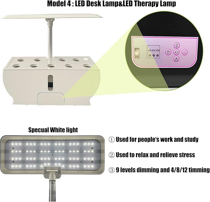 Indoor Hydroponic GardenBureaulamp Hydrocultuur Indoor Herb Garden Kit Smart Multifunctionele Groeiende Lamp for Plant Growing Gardening Gifts