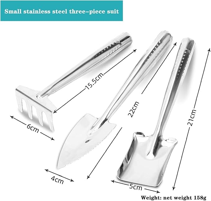 Garden Tools Trowel Set 3PCS/Set Mini Small Shovel Spade Flat/Tip Shovel Harrow Tool Gardening Tools for Home Gardening Growing Tools Accessories