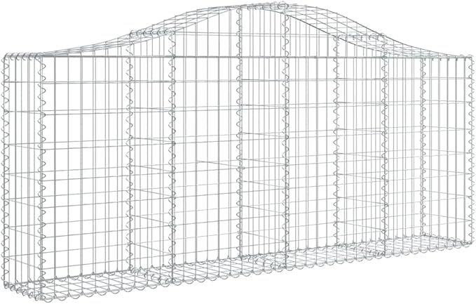 Galvanized Iron Gabion Planter Box Set of 4 78.7x78.7x39.4 Large Outdoor Garden Basket for Stone Wall &amp Flower Bed Silver Raised Planters for Patio Yard Landscape