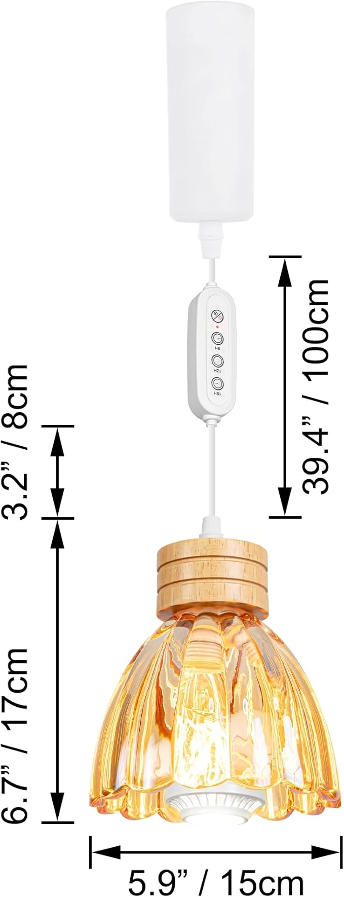 Adjustable Height Juno Track Light Pendants Full Spectrum AUTO 10W Plant Growing Lamp Clear Tulip Amber Oval Bell Glass Cover Timer Indoor Basil Kitchen Green House Customizable