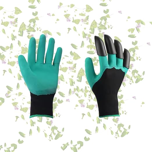 Coast of Maine RF6001 Rose &amp Flower Plant Food 4 LB – Organic Bloom Enhancing Fertilizer for Colorful Blooms with My Garden Pool Soil Test Strips &amp Claw Gardening Gloves