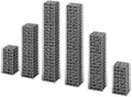 6 Piece Gabion Set Galvanized Wire Gabion Raised Bed Gabion Cages Basket Steel Woven Gabion Net for Backyard Garden