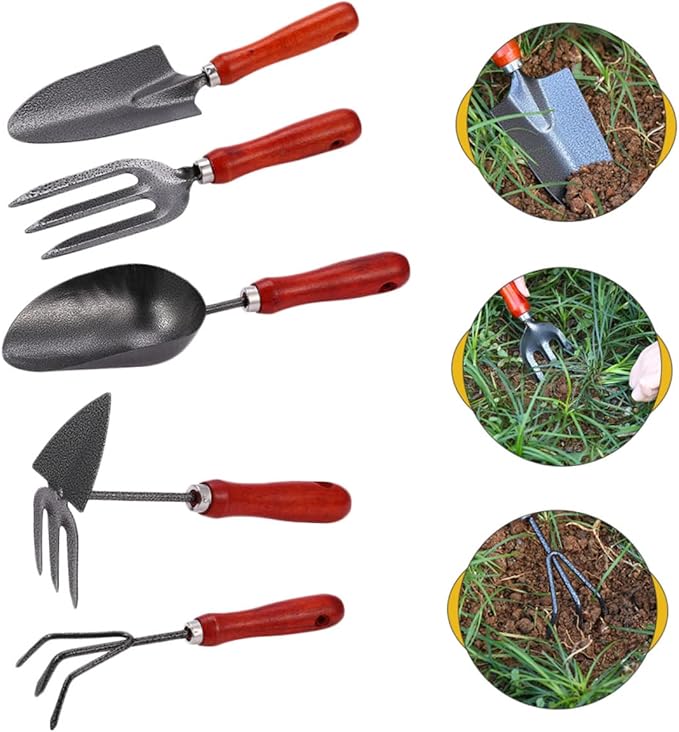 TOYANDONA 1set Garden Tool Kit Rake Hoe Shovel for Efficient Outdoor Gardening Planting Vegetables and Soil Loosening of High-Grade Gardening Tools