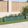 Garden Raised Bed Planter Box Outdoor Steel Planter for Growing Flowers Herbs and Vegetables Galvanized Steel 94.5x15.7x17.7 Green-384