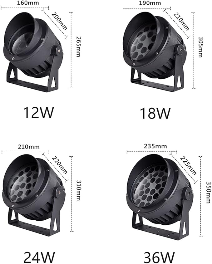 LED Spotlight Landscape Light IP65 Waterproof Outdoor Decorative Lamp for Yard Step Lawn and Wall (Green 12W)