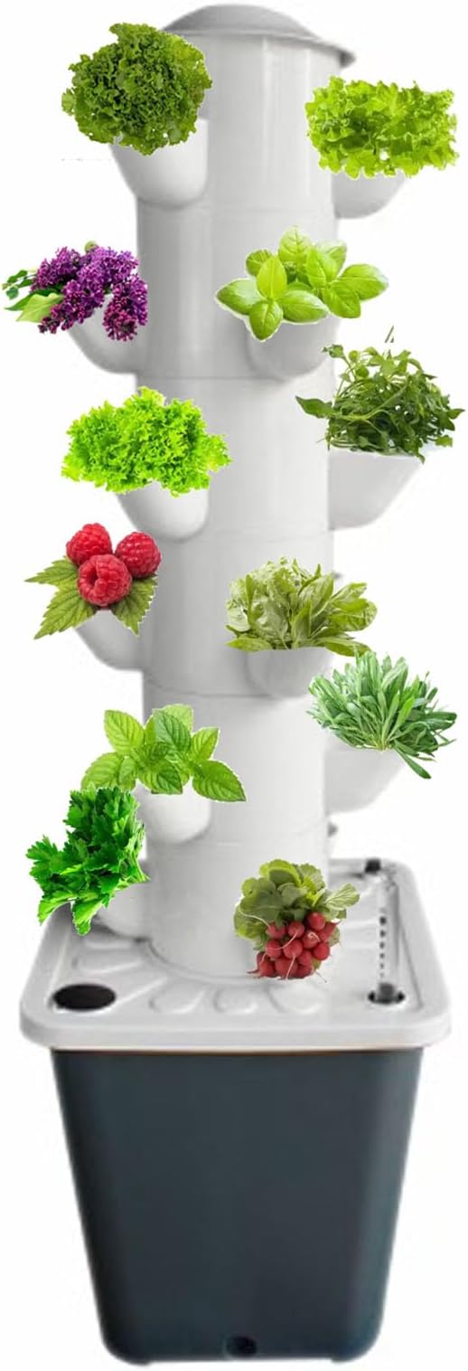 Hydroponics Growing System kit 18 Pods Vertical Hydroponic Tower for Smart Indoor Home Gardening Lovers Hydroponic Germination Kit