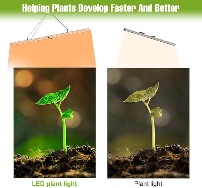 2PCS 400W Full Spectrum Growing Lights for Indoor Plants.Efficient Plant Lights for Indoor Growing Phases Germination Boost Seedling Nurturing Flower Forming Fruit Developing–Ideal for Windowsill Herb