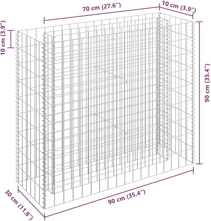 Galvanized Steel Planter Box 35.4x11.8x35.4 in Silver Rectangular Raised Garden Bed Outdoor for Patio Terrace Balcony Herb Flower Vegetable Tomato Planter