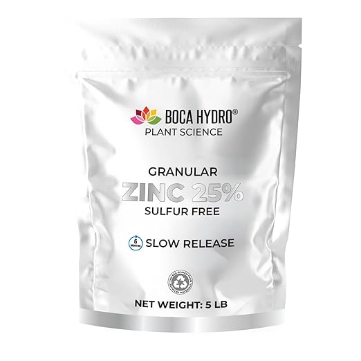 Granular Zinc Fertilizer 25% Slow Release Formula for All Citrus and Nut Trees Improves Fruit Set Corrects Branch Die Off and Little Leaf Long Lasting Indoor or Outdoor (1 Lb)