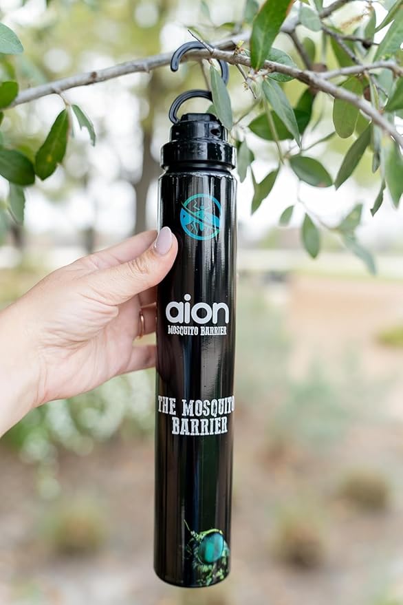 Aion Mosquito Barrier – Natural Outdoor Mosquito Barrier for Backyard – Chemical-Free – Easy to Use Simple to Setup - 2 Tubes