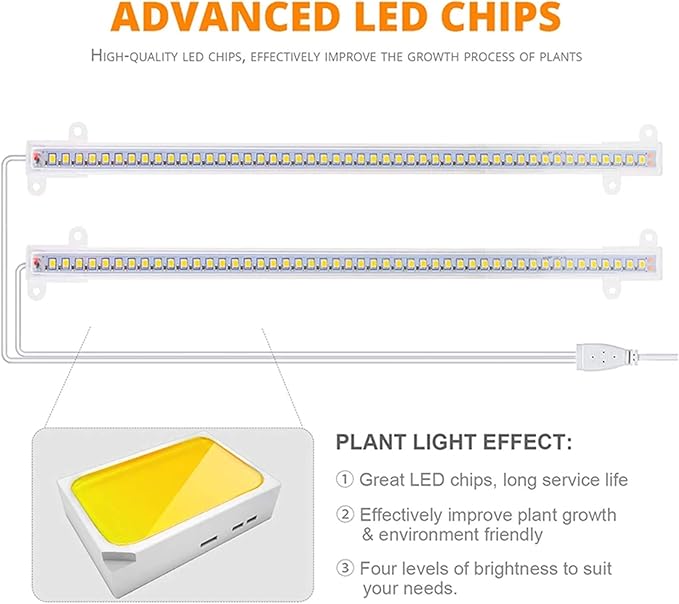 Indoor Led Grow Light Strips 40W Phytolamp for Plants 4pcs Bars Full Spectrum White Led Timer Phyto Lamp Hydroponic Dimmable Bar