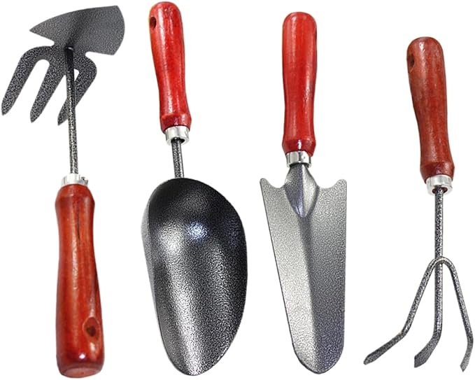 ibasenice 1set Small Garden Tool Gardening Supplies Trowel Rake Hoe Scoop for Planting Weeding and Soil Loosening Your Backyard Flowerbed