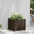 Raised Bed Mocha Polypropylene 16.9 in Raised Bed Square Gardening Pots &amp Planters 313972