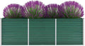 Garden Raised Bed Galvanized Steel 94.5x31.5x31.3 Green