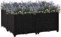 Raised BedElevated Planter BoxRaised PlanterGarden BoxPlanter Boxfor Vegetables Fruits Flowers Herbs 31.5x31.5x15 Polypropylene