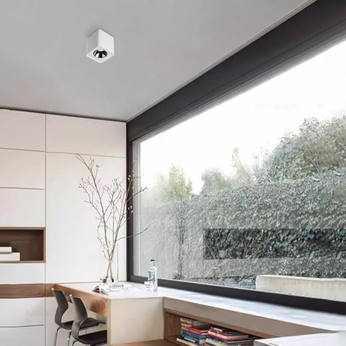 Spotlight White Square Flush Mount Spotlight 10w Downlight Accent Lamp AlumiExpression artistique m Housing Directio l Spotlights for Living Room Hallway Corridor
