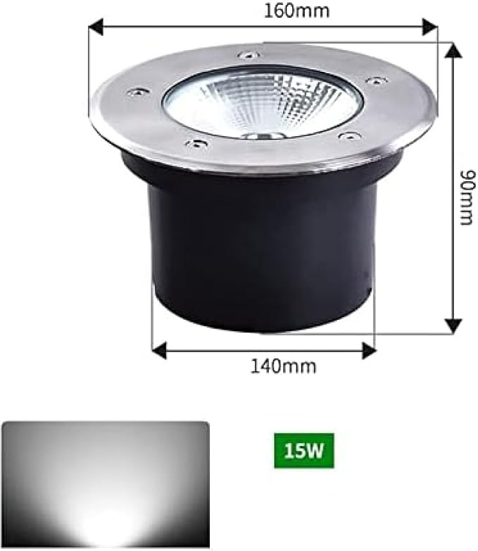 15w Ip67 Waterproof Led Ground Lights - 4pcs High Brightness Recessed Landscape Spotlights for Gardens Patios Gazebos and Teres - Warm White Outdoor Lighting Warm Light 15W(85~265V)