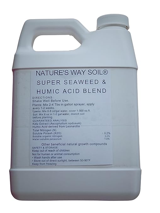Nature’s Way Soil Liquid Lawn Soil Conditioner – Humic Acid &amp Kelp Liquid Aeration for Compacted Soil – Root Growth Booster for Grass &amp Lawns – 32 oz Concentrate