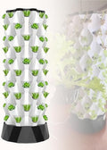 Hydroponic Tower Garden Hydroponic Growing System Vertical Tower Hydroponics Growing System for Indoor Herbs and Vegetables - Aeroponic Tower with Hydrating PumpSeeding Bed &amp Net PotsBlack-80P