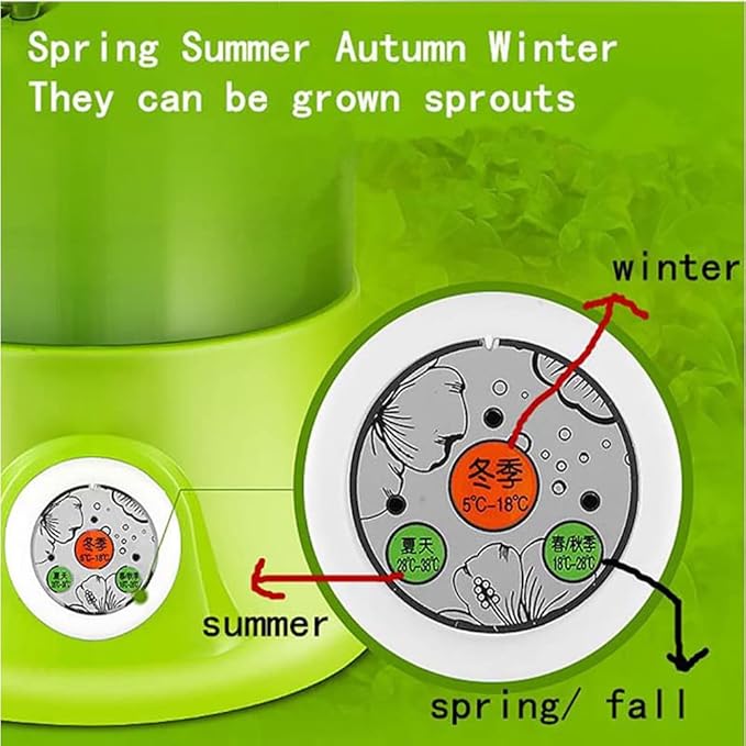 Bean Sprouts Machine3 Layers Electric Bean Sprouts MakerAutomatic Sprouter Bean Growing Machine Large-Capacity Sprouting Seedling Tools