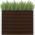 Raised Garden BedBackyard Patio Planter Racks Raised BedsGarden Raised Bed Planter Boxes Suitable for Planting Flowers Brown 39.4X39.4X30.3 Galvanized Steel