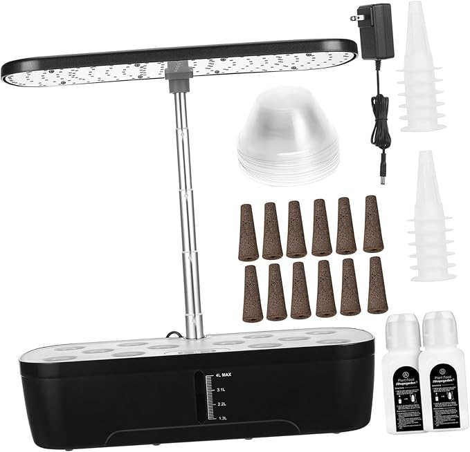 1 Set Hydroponics Growing System Kit Indoor Plant Growing Machine with Automatic Watering Multi Porous Design Abundant Accessories for Gardening US Plug