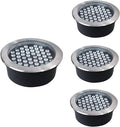 4 Pack Recessed Underground Light - Round Landscape Lamp Outdoor Led Spotlight IP65 Waterproof Recessed Led Lawn Light for Home Driveway Stair Step Trial Patio AC85-265V (6W Blanc) (12W Purple)